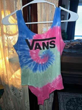 Vans Tie-Dye Tank Bodysuit - Blue, Pink, Green